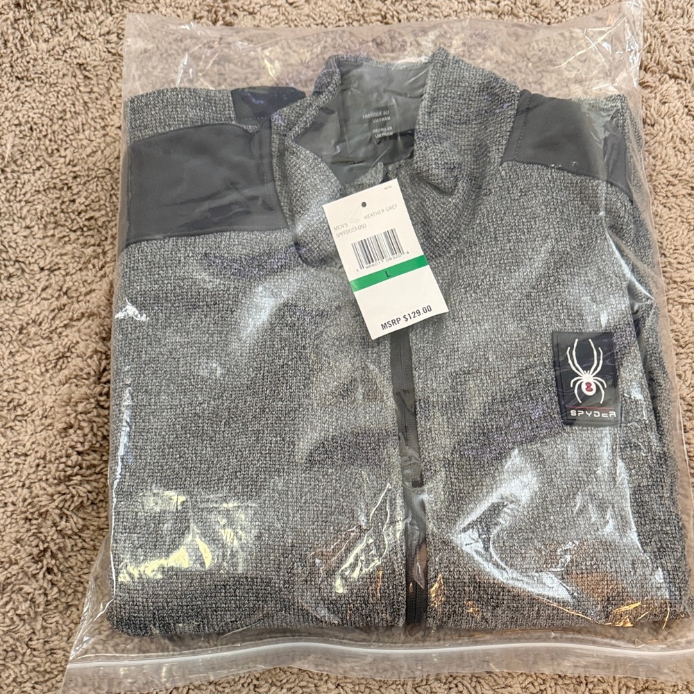 Spyder Men’s Charcoal Zip-Up Jacket